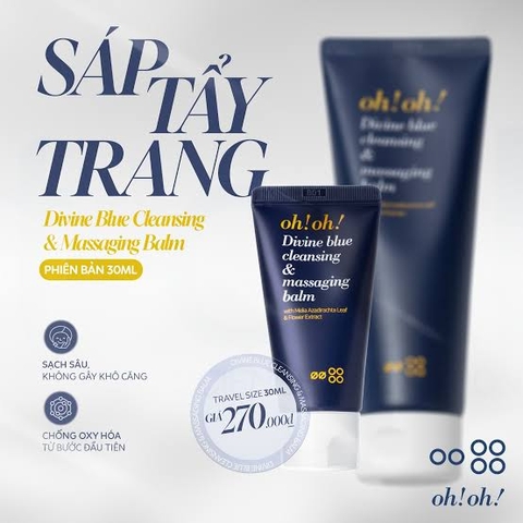 Sáp Tẩy Trang Oh!Oh! Divine Blue Cleansing & Massaging Balm