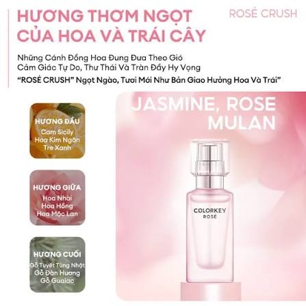 Nước Hoa Colorkey Rose Rose Crush Eau De Parfum 10ml