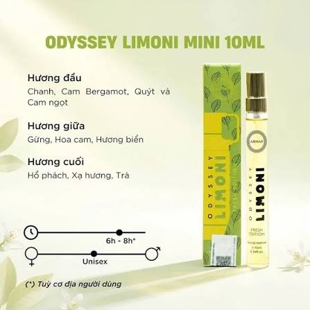 Nước Hoa Armaf Odyssey Limoni Fresh Edition EDP 10ml