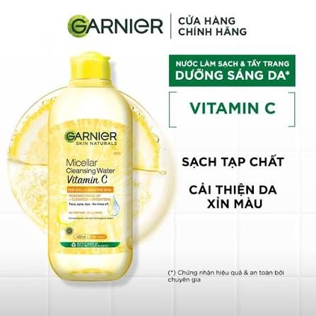 [GARNIER] Nước Tẩy Trang Garnier Micellar Cleansing Water 400ml - Vitamin C