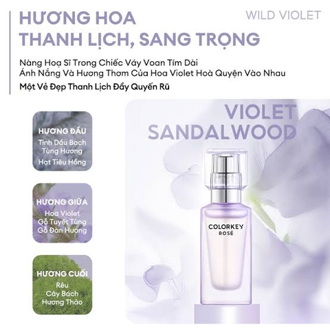 Nước Hoa Colorkey Rose Wild Violet Eau De Parfum 10ml