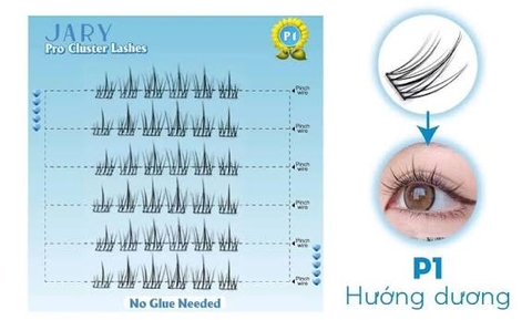 Lông Mi Cụm Có Sẵn Keo Jary Pro Cluster Lashes