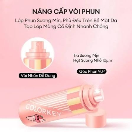 Xịt Khóa Trang Điểm Colorkey Airy Soft Matte Makeup Setting Spray 100ml - Ice Cream