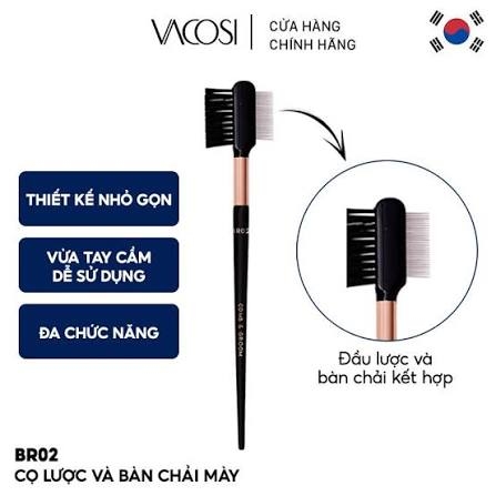 BR02-Cọ Lược Và Bàn Chải Mày Vacosi
