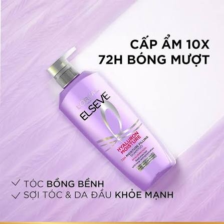 [LOREAL] Dầu Gội Loreal Elseve Hyaluron Moisture 72H Moisture Filling Shampoo 400ml