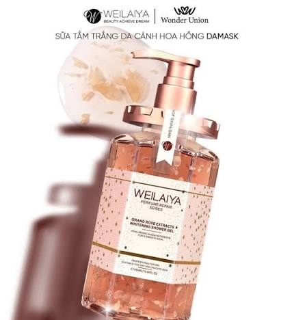 Weilaiya Sữa Tắm Perfume Repair Series Grand Rose Extracts Whitening Shower Gel 450ml