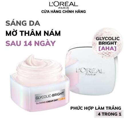 Kem Dưỡng Loreal Glycolic - Bright Glowing Cream Day SPF30 50ml