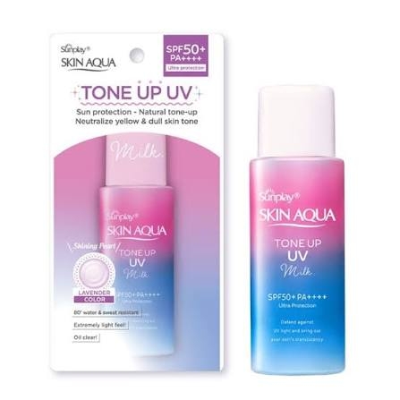 (Rohto) Sữa Chống Nắng Skin Aqua Tone Up UV Milk Lavender SPF50+PA++++ 50g