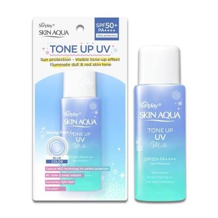 (Rohto) Sữa Chống Nắng Skin Aqua Tone Up UV Milk Blue SPF50+PA++++ 50g