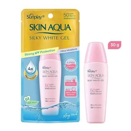 Gel Chống Nắng Sunplay Dưỡng Da Sáng Mịn 30g Silky White Gel SPF50+ PA++++