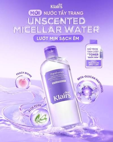 Nước Tẩy Trang Dear Klairs Supple Preparation Unscented Cleansing Water 400ml