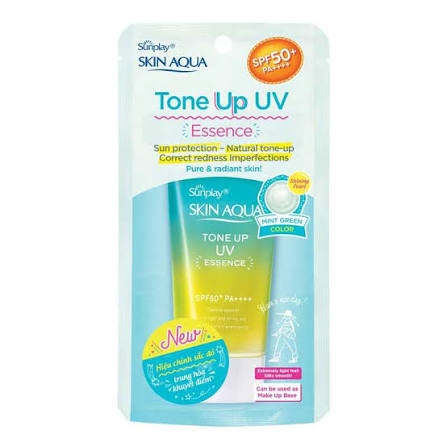 (Rohto) Tinh Chất Chống Nắng Sunplay Skin Aqua Tone Up UV Essence Mint Green SPF50+ PA++++ 50g