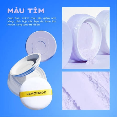 Phấn Phủ Lemonade Supermatte No Make Up Loose Powder - Purple 9g