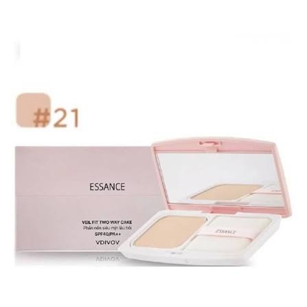 Phấn Nền Essance Veil Fit Two Way Cake SPF40/PA+ 21 Sand Ivory 7g