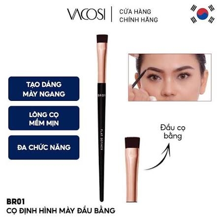 BR01-Cọ Định Hình Chân Mày Vacosi Đầu Bằng Flat Definer Brush