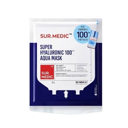 Mặt Nạ Sur.Medic+ Cấp Nước & Cấp Ẩm Chuyên Sâu 30g Super Hyaluronic 100™ Aqua Mask