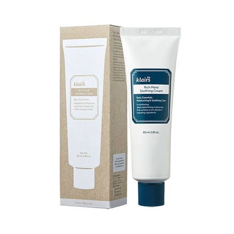 Kem Dưỡng Ẩm Chống Lão Hóa Giảm Nếp Nhăn Klairs Rich Moist Soothing Cream - 80ml