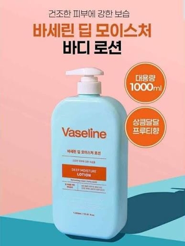 Sữa Dưỡng Thể Foodaholic Vaseline Deep Moisture Lotion 1000ml Chai Xanh