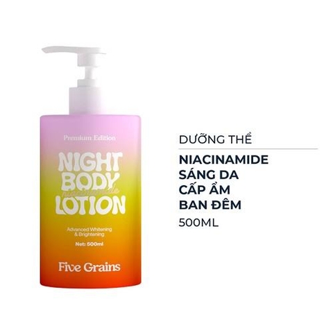 Sữa Dưỡng Thể Ban Đêm Five Grains Nicinamide Night  Body Lotion 200ml