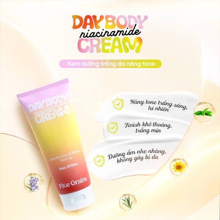 Kem Dưỡng Thể Ban Ngày Five Grains Nicinamide Day Body Cream 200ml