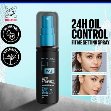 Xịt Cố Định Trang Điểm Maybelline Fit Me Matte+Poreless Instant Matte Setting Spray 60ml