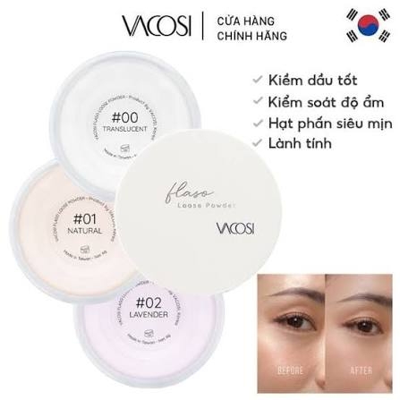 VP11 Phấn Phủ Bột Vacosi  Siêu Mịn Flaso Loose Powder 6g
