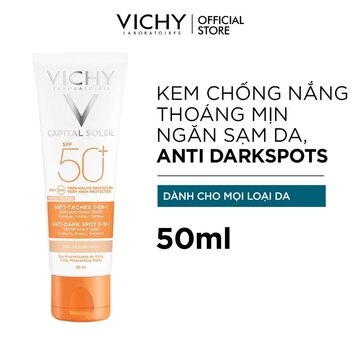 Kem Chống Nắng Vichy Capital Soleil Anti Dark Spot 3-In-1 SPF50+ UVA+UVB 50ml