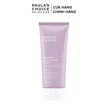 00-Kem Dưỡng Thể Paula's Choice Weightless Body Treatment 2%BHA 210ml