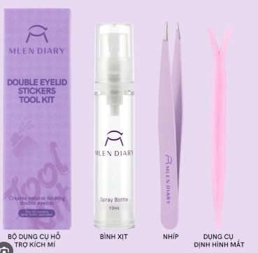 Bộ Dụng Cụ Kích Mí Mlen Diary Double Eyelid Stickers Tool Kit