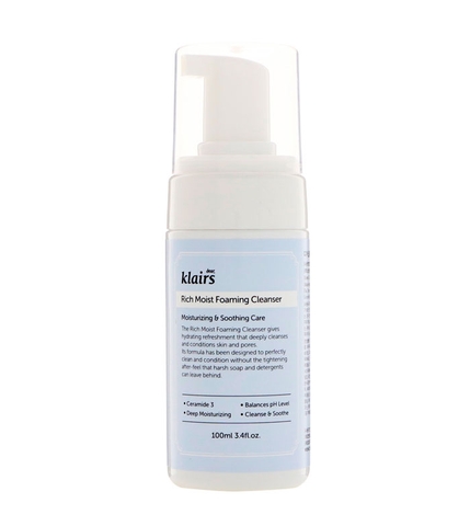 Sữa Rửa Mặt Tạo Bọt Klairs Rich Moist Foaming Cleanser ( Renew) - 100ml