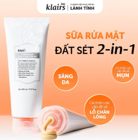 Sữa Rửa Mặt Klairs Freshly Juiced Vitamin Mask Cleanser 150ml