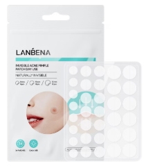 Miếng Dán Mụn Lanbena Invisible Acne Pimple Patch Day Use 34 Patches