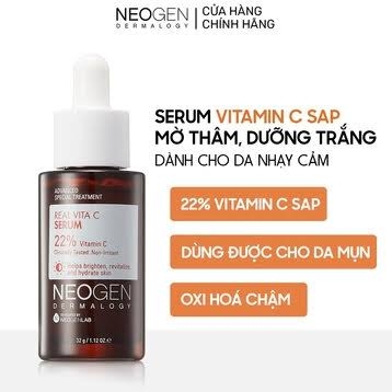 Tinh Chất Làm Sáng Da Neogen Real Vita C 22% + 5% Niacinamide 32g