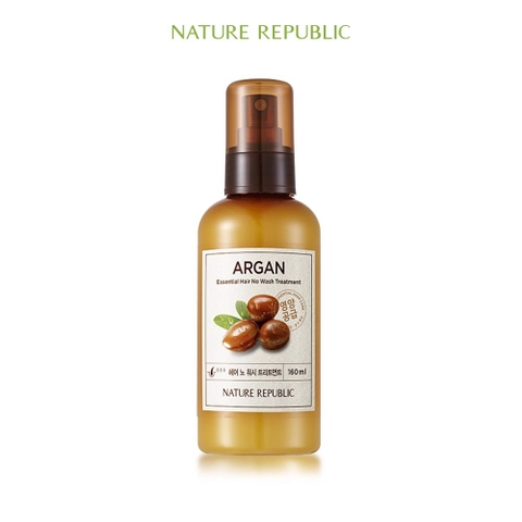 00-Xịt Dưỡng Tóc Nature Republic Argan Essential Hair No Wash Treatment  160ml