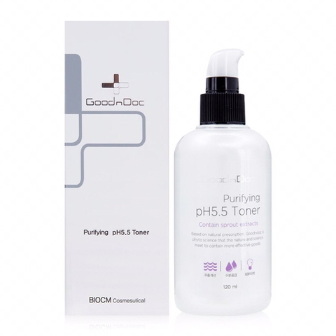 00-Nước Hoa Hồng Goodndoc Purifying pH5.5 Toner 120ml