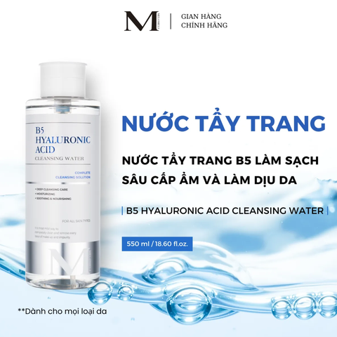 Nước Tẩy Trang Melomeli B5 Hyaluronic Acid Cleansing Water 550ml