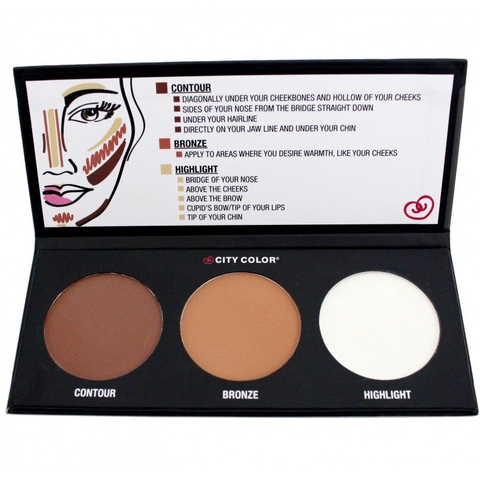 Phấn Tạo Khối City Color Contour Effects Palette - 3 Ô