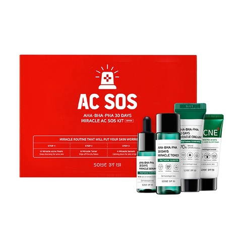 Bộ Trị Mụn SOME BY MI AHA-BHA-PHA AC SOS KIT - 4 Món