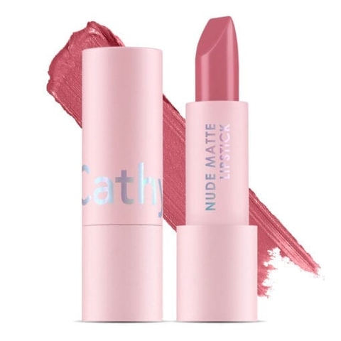 Son Thỏi Cathy Doll Nude Matte Lipstick #04 Barely Pink