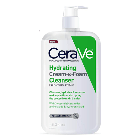 SRM Cerave Hydrating Cream-To-Foam Cleanser For Normal To Dry Skin 473ml