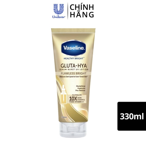 Dưỡng Thể Vaseline Healthy Bright Gluta-Hya Flawless Bright 330ml