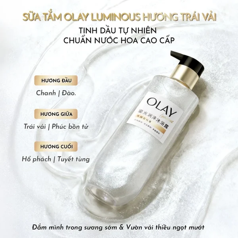 Sữa Tắm Hương Trái Vải  Olay Luminous Lychee Body Wash 350g