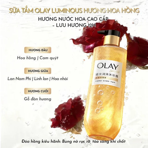 Sữa Tắm Hương Hoa Hồng Olay Luminous Roses Body Wash 350g