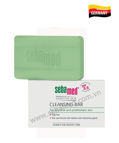 00-Xà Phòng Giảm Mụn Sebamed Cleansing Bar pH5.5 100g - SSS05
