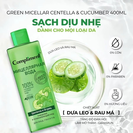 Nước Tẩy Trang Compliment Centella And Cucumber Green Only 400ml
