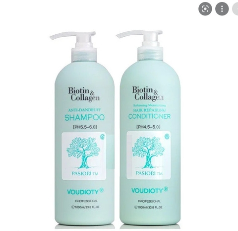Bộ Gội Xã Biotin & Collagen Pasiori TM 500ml