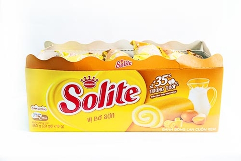 Solite bánh bông lan kem bơ sữa 18g