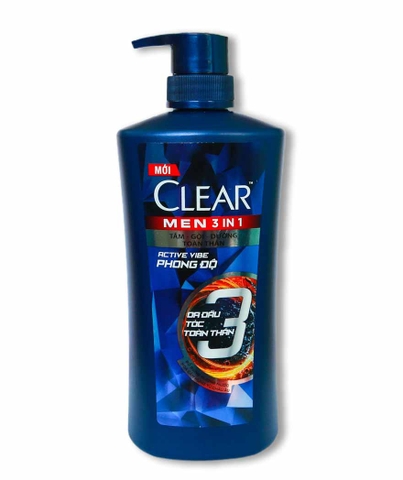Dầu gội Clear men phong độ 630g