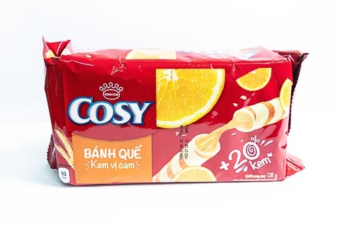 Bánh quế cosy vị kem cam 132g