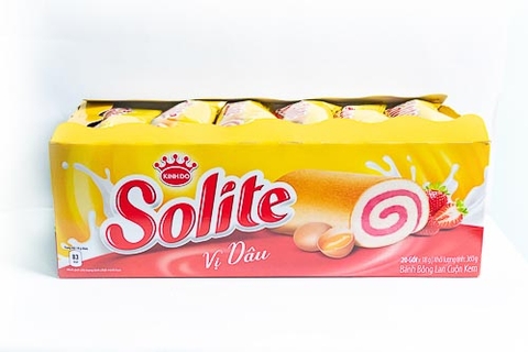Solite bánh bông lan kem vị dâu 18g